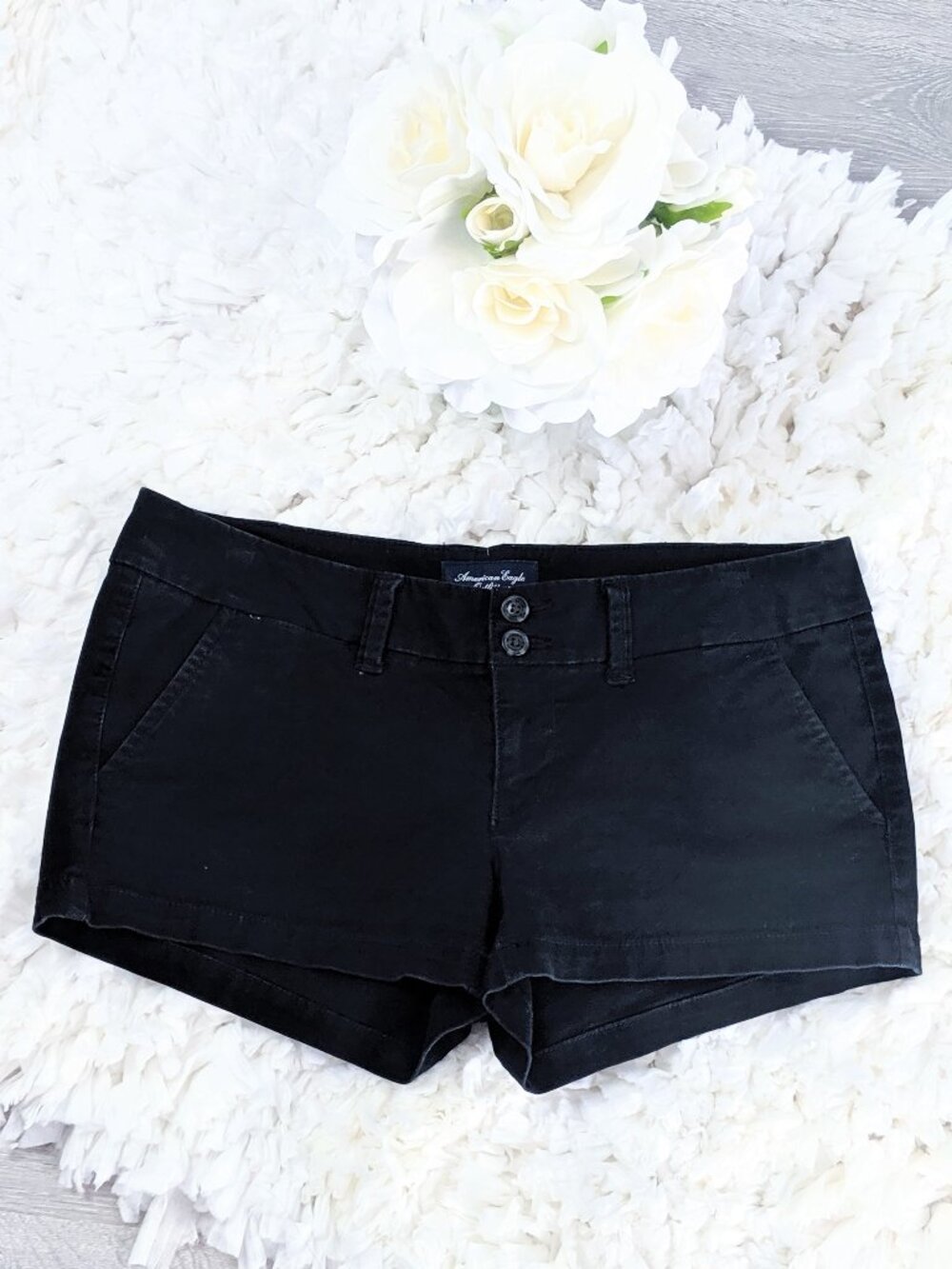 *AMERICAN EAGLE Black Mini Shorts Sz 4